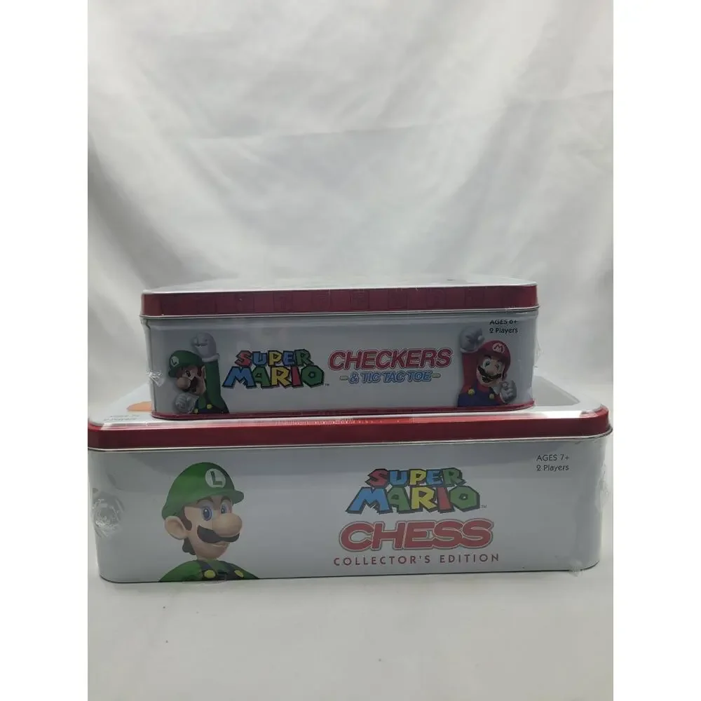 Super Mario Checkers and Chess Sets Collector's Editions Sealed New In Box
